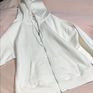 Women's White Hoodie Jacket